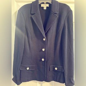 St. John navy jacket pearl buttons. Worn once.